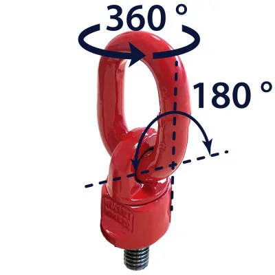 Anneau de levage rotatif sur roulement